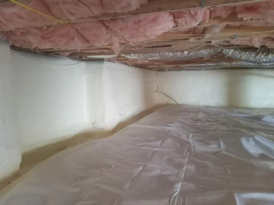 Crawl space encapsulation with closed-cell spray foam for Spray Foam Roofing Repair in View Park-Windsor Hills